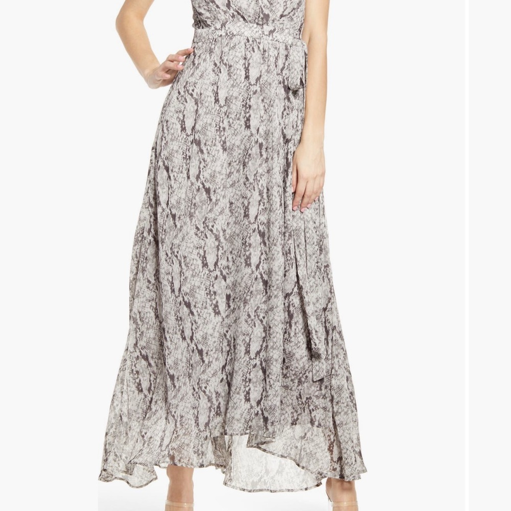Astr the Label, Snake print Sleeveless Maxi Dress size Small